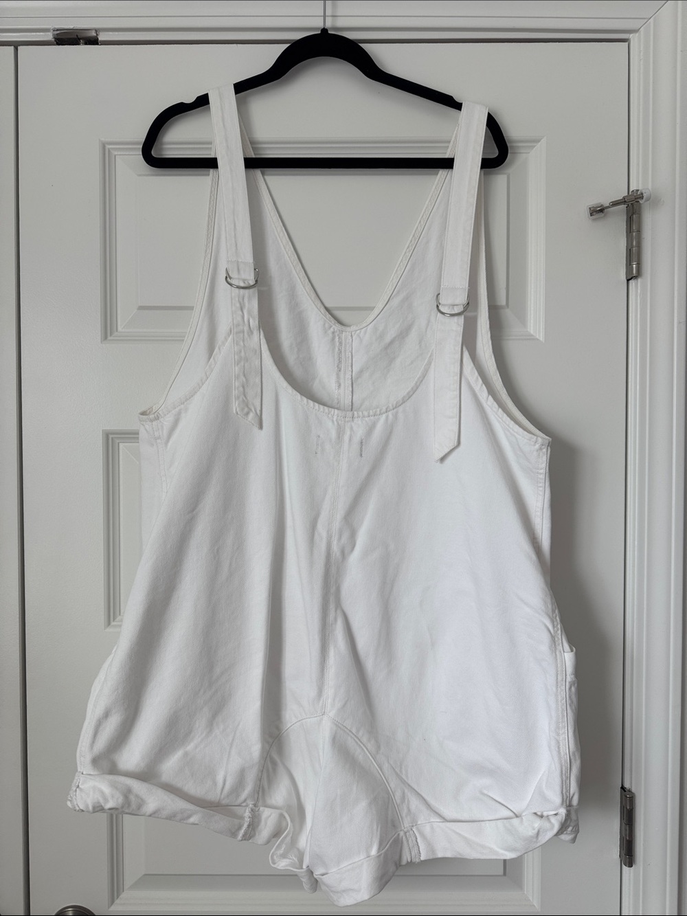 Free People White High Roller Shortall Overalls - Picture 2 of 3